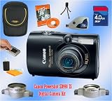 cheap Canon Powershot SD990 IS W/ 4GB + Telephoto/Wide Angle Lens + PRO Accessory Kit