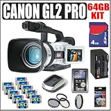 Canon GL2 MiniDV Digital Camcorder w/20x Optical Zoom + 64GB Professional Accessory Kit