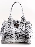 Animal Print Tote Bag - White on Black