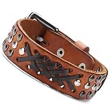Vintage Style Men's Desert Tan Safari Chic Leather Bracelet Cuff