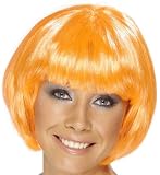 Perruque courte glamour orange femme