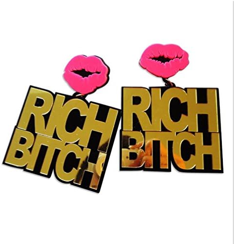 Mygoodie Jewelry alphabet exaggerated big lips earrings