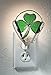 BANBERRY DESIGNS Shamrock Nightlight - Green Irish Night Light Decoration - Stained Glass St. Patrick's Day Decor