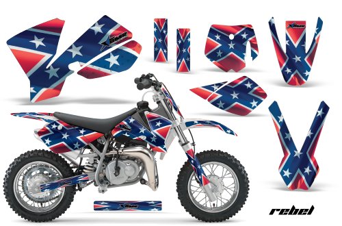 Sales AMR Racing Amr Racing KTM Sx 50 Mx Dirt Bike Graphic Kit - 2002-2008: Rebel: White cheap