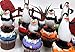 PENGUINS OF MADAGASCAR 12 Piece Birthday CUPCAKE Topper Set, Featuring 6 Random Penguin Figures and Decorative Themed Accessories - Figures Average 2