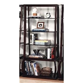 Unique Design Espresso Finish 5-Tier Bookcase Storage Shelf by T & D IMPORT, INC.