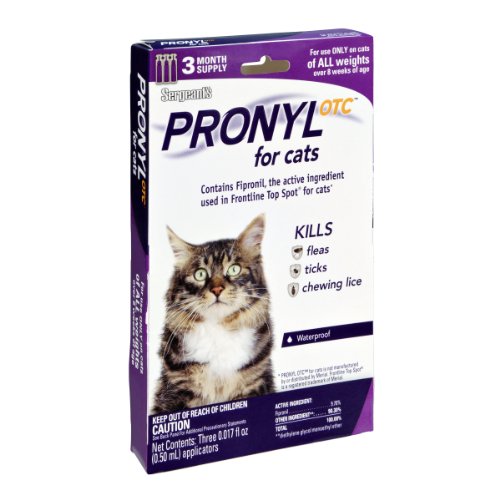 Sergeant’s Pronyl Otc for Cats Kills Fleas, Ticks, and Chewing Lice 3