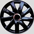Radkappen schwarz 15 Zoll 1 Satz (4 St�ck) mit Chromring