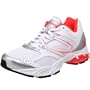 Reebok Women's Reebok Beacon Leather Running Shoe,White/Silver/Cherry,8 M