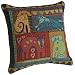 Laurel Burch 18-inch Mythical Dogs Square Pillow