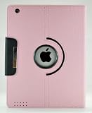 LiViTech(TM) Card ID Holder Series 360 Rotating Cover with Stand for Apple New iPad 3 or iPad 2 (Pink)