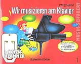 Produkt-Bild: Wir musizieren am Klavier Band 1 inkl. praktischer Notenklammer - ein lebendiger, neuartiger Lehrgang f&uuml;r junge Leute mit herausnehmbarem Schaum-Tastenfinder (broschiert) von John W. Schaum (Noten/Sheetmusic)