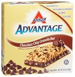Atkins Nutritionals Granola Bar Chocolate Chip Low Calorie, 5 Count, Boxes (Pack of 2)
