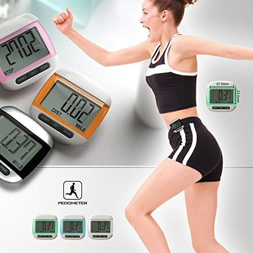 Csbrother LCD Digital Pocket Pedometer Mini Walking Run Step Calorie Distance Calculation Clip-on Steps Counter