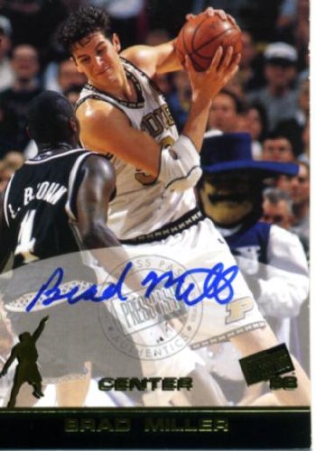 Brad Miller/Purdue University/Chicago Bulls Signed/Autographed 1998 Press Pass Rookie Basketball Card