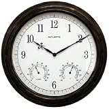 Indoor Outdoor Clock Thermometer Hygrometer Distressed Frame 18