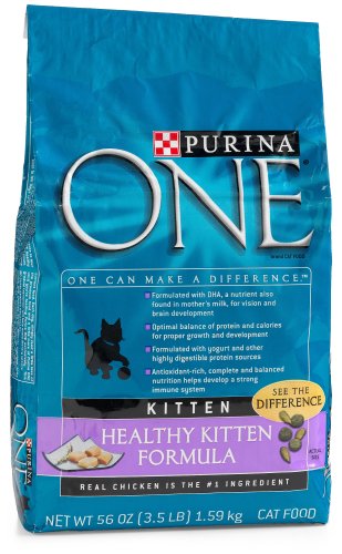 Purina One Healthy Kitten Formula, 3.5-Pound Bags (Pack of 6)