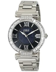 Burgi Womens BUR082SS Analog Display Swiss Quartz Silver Watch