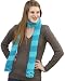 Handmade Acrylic Scarf - Knitted Tube in Caribbean Blue (100% Knitted by Hand)