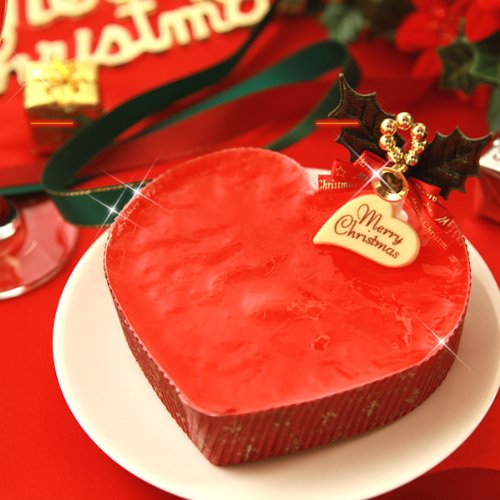 クリスマスケーキ 静岡産 苺を使用 ストロベリーハートケーキ