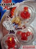 Bakugan Vestoria Masquerade Translucent Bralwers Pyrus Single Headed Hydranoid, Dual Headed Hydranoid & Alpha Hydranoid Including 3 Ability & Gate Cards