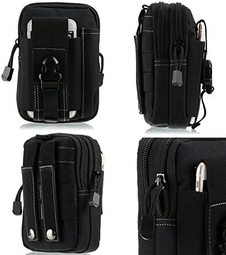 Climbing Hiking Sports Belt Bag Pack for iPhone 6 Black Waterproof Portable Comfortable Military Large Nylon Fashion