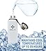 Large Thermos, 40 Ounce Tumbler, Stainless Steel Beverage Bottle, Double Walled Vacuum Insulated Coffee Thermos, Includes Tea Infuser and Cleaning Brush, (White)