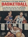 Jerry West & Cazzie Russell 1966 Basketball Yearbook Magazine