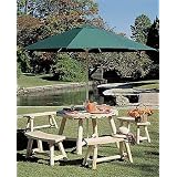 Northern White Cedar Round Umbrella Table Group