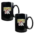 Pittsburgh Pirates MLB 2pc Black Ceramic Mug Set - Primary Logo by Great American Products