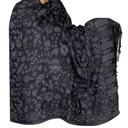 Shawl and Wrap Wool Jacquard Design 80 x 40 inches (jmwr739r)