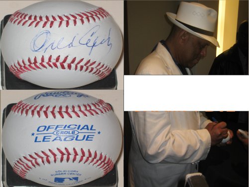 ORLANDO CEPEDA,SAN FRANCISCO GIANTS,SF,HALL OF FAME,HOF,SIGNED,AUTOGRAPHED,BASEBALL,WITH PROOF AND COA