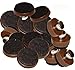 3/4'' Brown Nail-on Felt Pads – Firm Hold – Prevent Scratches on Hardwood, Ceramic and Linoleum Floors – Wood Floor Protector – Easy to Install (16 Pieces)