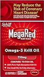 MegaRed Omega 3 Krill Oil-100% Pure Antarctic Krill Oil-Optimal Combination of Omega 3 Fatty Acids-DHA,EPA-350mg/Softgel, 65 Softgels