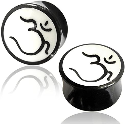 Buddha Ohm Plugs with Black Buffalo Horn 2ga (6mm)