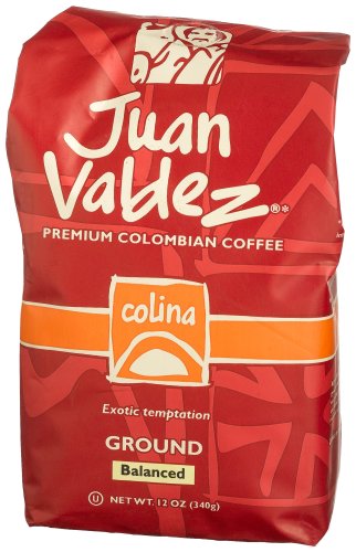 Juan Valdez Premium Colombian Coffee, Colina (Balanced) Ground Coffee, 12-Ounce Bags (Pack of 3)