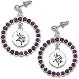 LogoArt Minnesota Vikings Crystal Logo Earrings