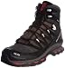 Next generation backpacking boot with a lightweight but supportive textile upper, full GORE-TEX Extended Comfort Footwear bootie, and 4D Advanced chassis sole. The speed and light feeling of a running shoe, with the support of a high top boot. Features: Material: Synthetic, Mesh Lightweight, completely synthetic uppers utilize nylon mesh for flexible, long-lasting performance and synthetic overlays to help provide structure and support Seam-sealed GORE-TEX membranes offer excellent protection from water keeping your feet dry throughout the day Rubber toe caps and heel slings protect toes and uppers from bumps and abrasion. Padded, gusseted tongues relieve lace pressure while keeping trail debris and moisture out Wicking polyester linings absorb and disperse excess moisture for comfort Removable Ortholite footbeds work in conjunction with dual-density EVA midsoles to absorb shock and supply lasting comfort and support.