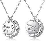 Always My Daughter Forever my Friend/Always my Mother Forever my Friend Inscribed Silver Tone Matching Necklace Gift Set