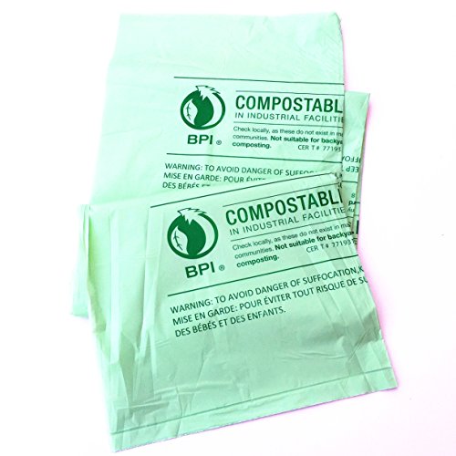 Unni ASTM6400 Certified 100 Compostable Bags, 3 Gallon, 100 count, Extra Thick 0.71 Milliliters