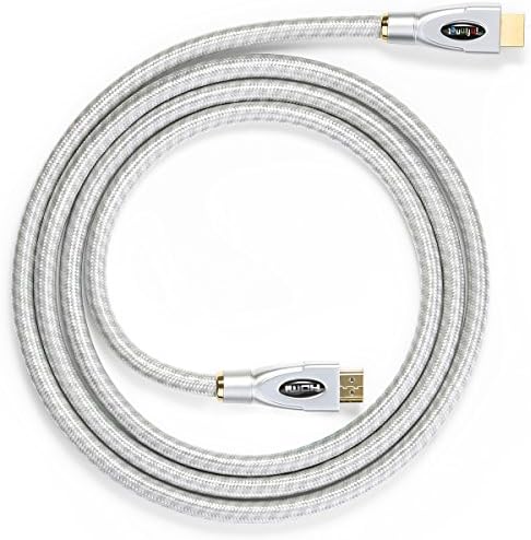 Infinnet HDMI2.0 Cable 6ft 4K@60Hz Ready, High Speed HDMI 2.0, Supports Ethernet, 3D and Audio Return (ARC), 26AWG Braided, Gold Plated Connectors - 6 Feet Gray