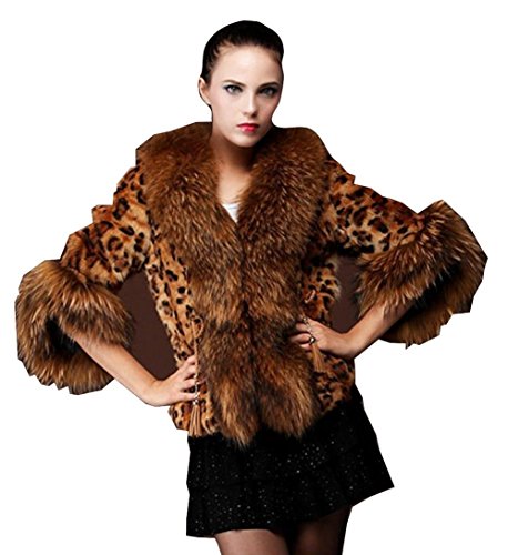 レディース ヒョウ柄 ジャケット ファー コート エレガント 可愛いスカーフ付き s012