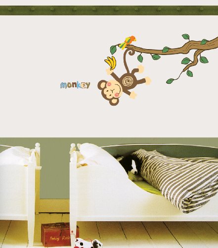 Jiniy MONKEY WALL ART DECOR Mural Decal STICKER(JSS58219)