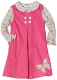 So La Vita Girls 2-6X Printed Butterfly Dress