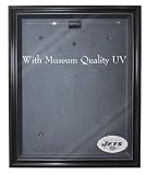 NFL New York Jets Cabinet Style Jersey Display - Black with Museum Quality UV Upgrade