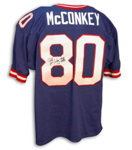 Phil McConkey Autographed Blue Throwback Jersey