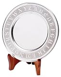 Elegant Baby Pewter Plate with Stand- ABC