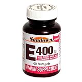 Sundown Vitamin E with Folic Acid and Vitamin B-6/B-12, 400 IU, 60 Softgels (Pack of 6)