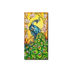 XXL FORMAT + Bild auf LEINWAND + 1 teilig + Voegel Tiere elegant Pfau + Wandbilder 8248 XXL +++ RIESEN BILDER AUSWAHL IN UNSEREM HAENDLERSHOP +++