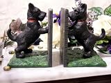 Cast Iron Scottie Standing Bookends